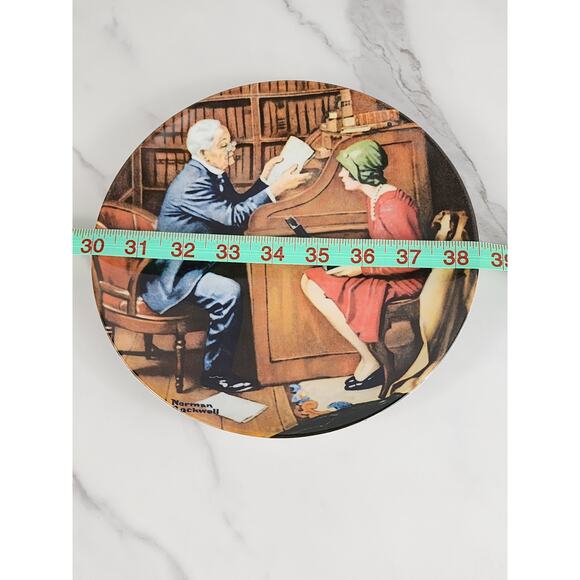 The Professor Plate Wall Decor Year 1986 Fine China 8 1/2" Norman Rockwell Vtg - Picture 14 of 14